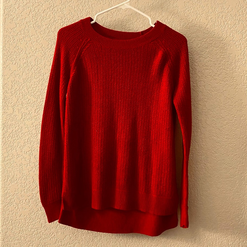 Knitted red sweater